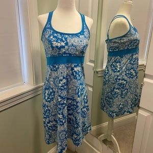 Soybu medium blue and white casual athletic dress